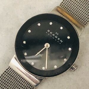 Skagen Black Dial with Silver Mesh Band Watch